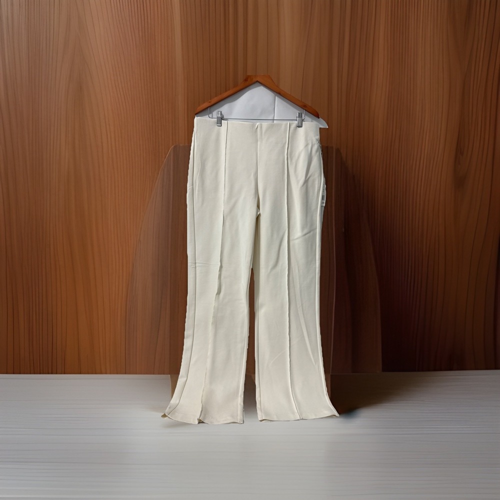 Sabrina Lauren New York Perfect Fit Ultra Soft Stretch Leggings Size XL Cream